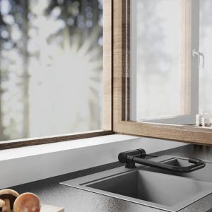 Produktbild für Küchenarmatur Schütte Window, schwarz matt