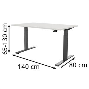 Produktbild für Schreibtisch fm-Büromöbel fouraction weiß / anthrazit