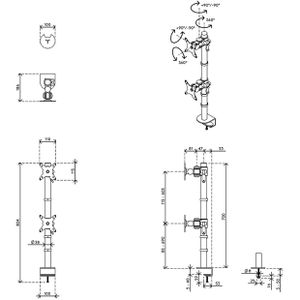 Produktbild für Monitorhalterung Dataflex ViewMate Style 672