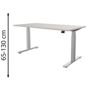 Produktbild für Schreibtisch fm-Büromöbel fouraction lichtgrau / silber