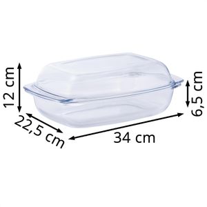 Produktbild für Auflaufform Van-Well Wellco 5016040, transparent, aus Glas