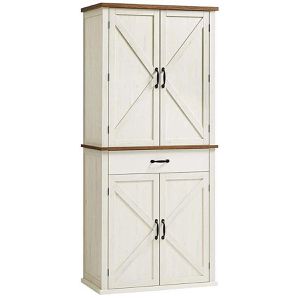 Küchenschrank Vasagle BBK364W02, weiß, (BxH) 80 x 179 cm