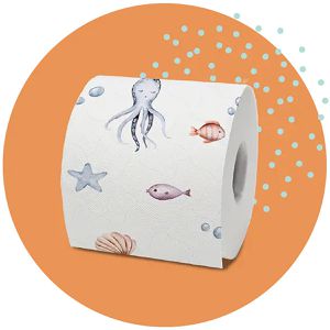 Produktbild für Toilettenpapier Glücksblatt Family Edition, Wasserspaß