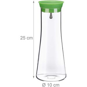 Produktbild für Karaffe Relaxdays 10023434 zylindrisch, mit Deckel