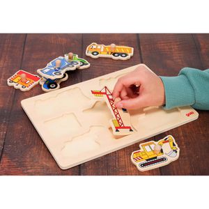 Produktbild für Motorikspielzeug Goki 57593, Baufahrzeuge