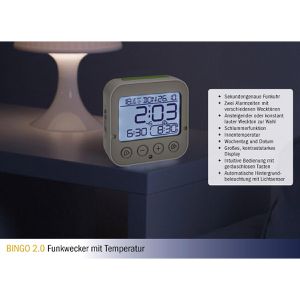 Produktbild für Wecker TFA 60.2550.02 Bingo 2.0 weiß, digital