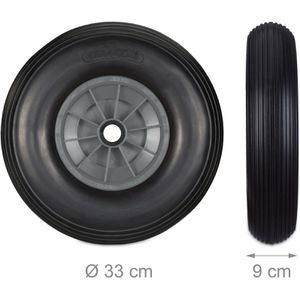 Produktbild für Schubkarrenrad Relaxdays 4.00-6, pannensicher Vollgummi