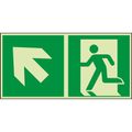Hinweisschild Abtec ISO 7010 E001+E005 Kunststoff 30x15 cm, nachleuchtend, Notausgang links oben