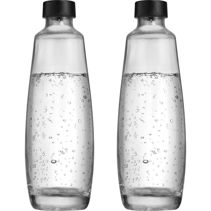 Sodastream Karaffe Glasflasche, mit Deckel, 2x 1 Liter, Doppelpack, kompatibel mit Duo – Böttcher AG