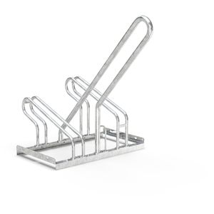 Produktbild für Fahrradunterstand WSM Leipzig L14 GE2302, grauweiß, aus Metall