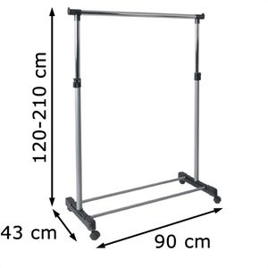 Produktbild für Garderobenständer Haku-Möbel 44731, silber