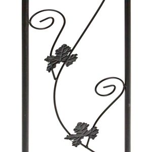 Produktbild für Rosenbogen DEMA Pergola, schwarz, mit Tür