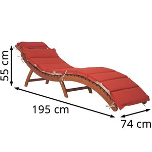 Produktbild für Sonnenliege Garden-Pleasure NASSAU, aus Holz / Stoff