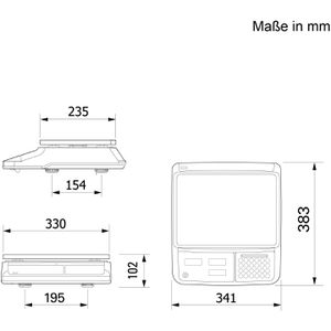 Produktbild für Digitalwaage CAS PR2N-6, Ladenwaage, geeicht