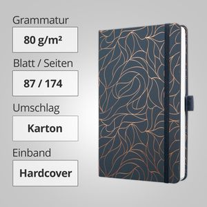 Produktbild für Notizbuch Sigel Jolie Twilight Blue, JN365, Karton Hardcover