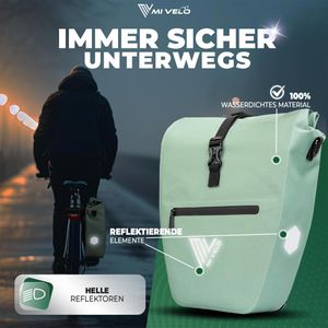 Produktbild für Gepäckträgertasche Mivelo Capax, minzgrün, 25 Liter