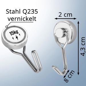 Produktbild für Hakenmagnet Poppstar Neodym, Karussell-Haken