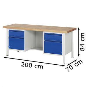 Produktbild für Werkbank Rau Basic 8551-2, blau
