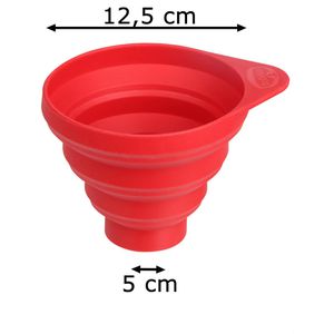 Produktbild für Trichter Dr.Oetker-Küchenhelfer Flexxibel Love 1931 rot