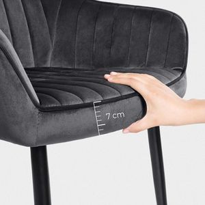 Produktbild für Esszimmerstuhl Songmics LDC087G01