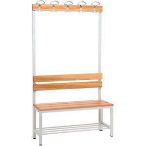 Umkleidebank SZ-Metall 57103-1, Sitzfläche Holz, 100 cm