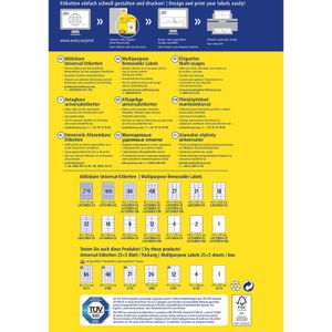 Produktbild für Universaletiketten Zweckform L6031REV-25, weiß