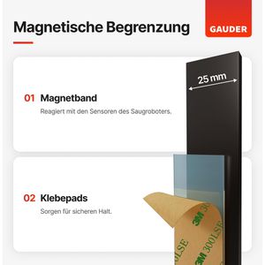 Produktbild für Magnetband Gauder schwarz