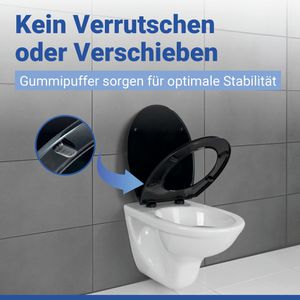 Produktbild für WC-Sitz Wenko Premium Kos 23443100, oval, aus Thermoplast