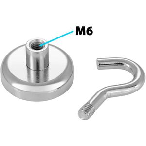 Produktbild für Hakenmagnet Poppstar 1010768, Neodym, extra stark