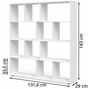 Produktbild für Bücherregal Vicco Pilar, weiß