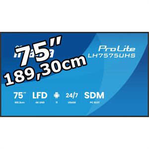 Digital-Signage Iiyama ProLite LH7575UHS-B2AG, 75 Zoll