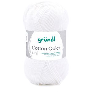 Produktbild für Häkelgarn Gründl 865-01 Cotton Quick uni, weiß