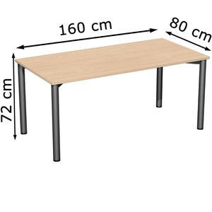 Produktbild für Besprechungstisch Geramöbel S-710125-BA, rechteckig