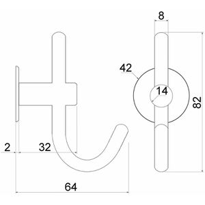 Produktbild für Kleiderhaken SO-TECH Mia, 108383, silber