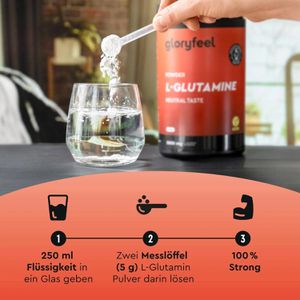 Produktbild für Aminosäuren gloryfeel L-Glutamin, Getränkepulver