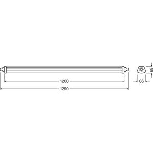 Produktbild für Feuchtraumleuchte LEDVANCE Damp Proof Compact, LED mit 23 Watt