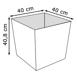 Produktbild für Übertopf Prosperplast Rato Low, anthrazit, 40 x 41 x 40 cm