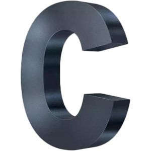 Hausnummer Metzler 3D, anthrazit aus Edelstahl