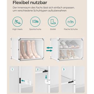Produktbild für Schuhregal Songmics LPC040W01, aus Kunststoff