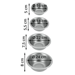 Produktbild für Schüssel Metaltex 699700000, Set, 4-teilig