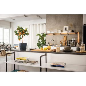 Produktbild für Übertopf Lechuza-DECO 28, schiefergrau, Ø 28 x 26 cm