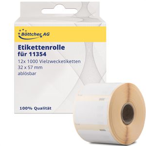 Dymo-Etiketten Böttcher-AG für Dymo 11354, weiß