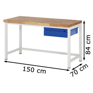 Produktbild für Werkbank Rau Basic 8001-1, blau