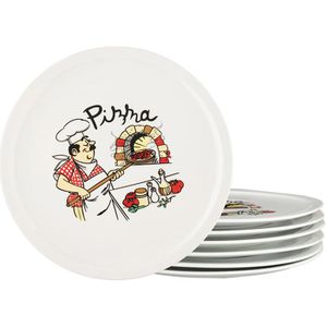 Produktbild für Pizzateller Van-Well Küchenchef, Porzellan, farbig