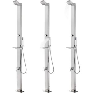 Produktbild für Gartendusche vidaXL 315939, Kaltwasserdusche, silber