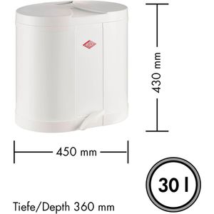 Produktbild für Mülleimer Wesco Sammler 170, weiß