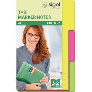 Produktbild für Haftnotizen Sigel Tab Marker, HN206, bunt