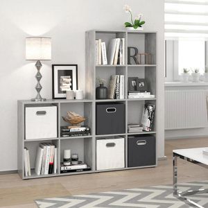 Produktbild für Bücherregal Vicco Scutum, beton grau