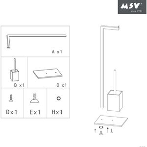 Produktbild für WC-Garnitur MSV Sydney, 141315