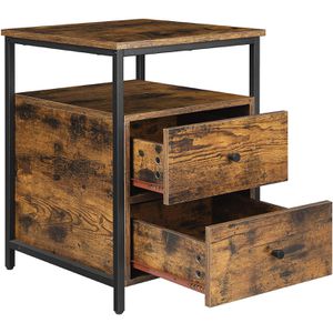 Produktbild für Nachttisch Vasagle LET067B01, braun, vintage